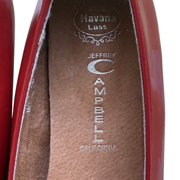 Jeffrey Campbell Mention Red Patent Flats, size 8.5M - Picture 3 of 10